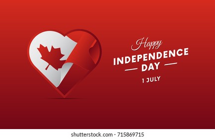Canada independence day. Vector illustration.