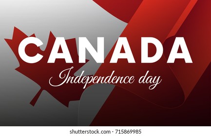 Canada independence day. Vector illustration.