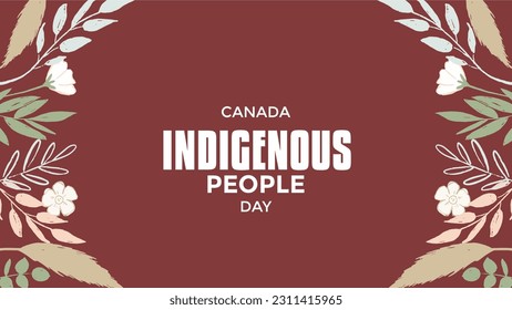 canada indigenous peoples day Holiday concept. Template for background, banner, card, poster, t-shirt with text inscription