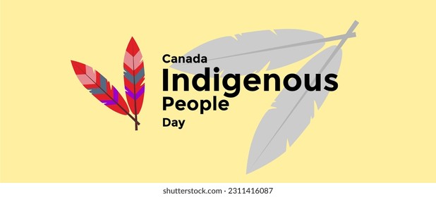 canada Indigenous Peoples Day Holiday concept. Template for background, banner, card, poster, t-shirt with text inscription