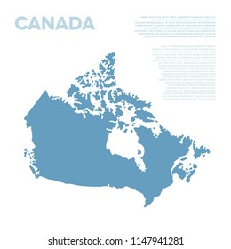 Canada infographic vector map