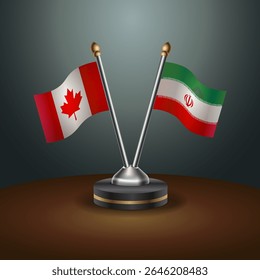 Tabela do Canadá e do Irã sinaliza relação com plano de fundo gradiente