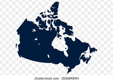 Canada isolated vector map silhouette
