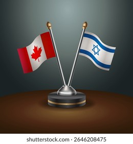 Tabela do Canadá e de Israel sinaliza relação com plano de fundo gradiente