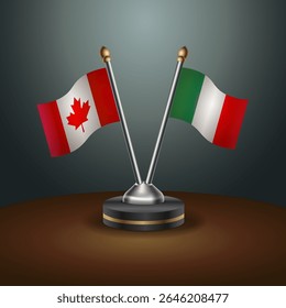Tabela do Canadá e da Itália sinaliza relação com plano de fundo gradiente