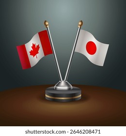Tabela do Canadá e do Japão sinaliza relação com plano de fundo gradiente
