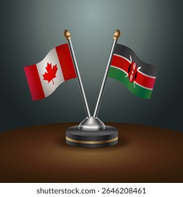 Tabela do Canadá e do Quênia sinaliza relação com plano de fundo gradiente