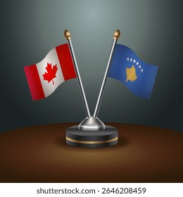 Tabela do Canadá e Kosovo sinaliza relação com plano de fundo gradiente