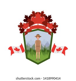 Canada label and ranger design
