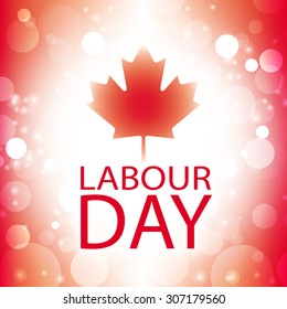 canada labor day greeting card abstract flag background vector