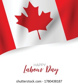 Canada Labour Day Canadian Flag Background Stock Vector (Royalty Free ...