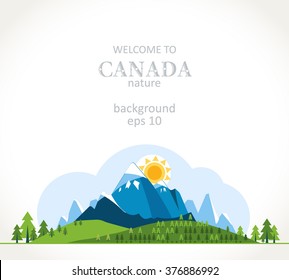 Canada landscape mountaines background panorama