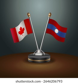 Tabela do Canadá e Laos sinaliza relação com plano de fundo gradiente