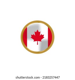 Canada Lapel Pin Badge Design Vector