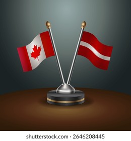 Tabela do Canadá e da Letônia sinaliza relação com plano de fundo gradiente