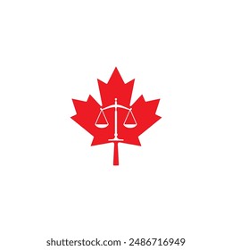 In: Canada law logo design Vektorgrafik Bild. Symbol für die Bewertungsskala.