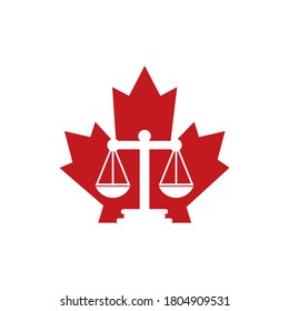 Canada law vector logo design. Law  firm vector logo concept.