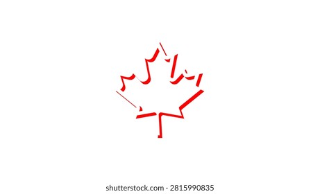 canada leaf flag, color vector illustration