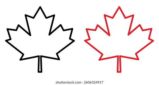 Canada leaf flag icon simple design
