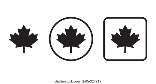 Canada leaf flag icon simple design