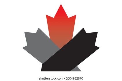 canada leaf illustration, logo banner poster inspiration and web icon