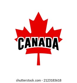 Canada Leaf  or Maple Leaf Logo can be use for icon, sign, logo and etc
