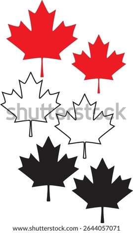 canada leaves set ,canada ,leaves ,black leaves