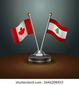 Tabela do Canadá e do Líbano sinaliza relação com plano de fundo gradiente