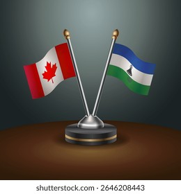 Tabela do Canadá e do Lesoto sinaliza relação com plano de fundo gradiente