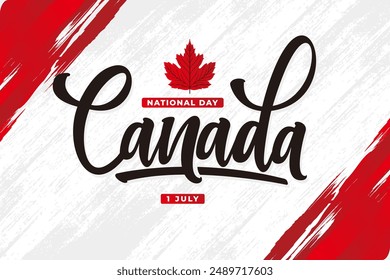 canada lettering background vector design