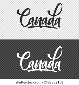 canada lettering clipart element design