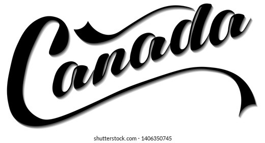 Canada lettering retro style vintage logo