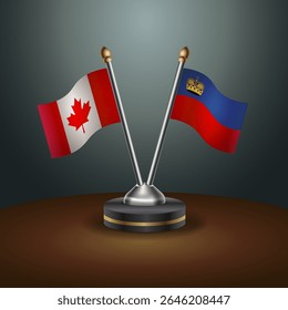 Tabela do Canadá e Liechtenstein sinaliza relação com plano de fundo gradiente