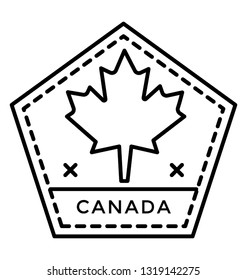 Canada line icon vector