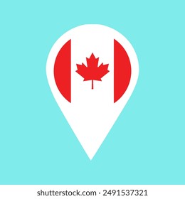 Kanada-Standortsymbol, Vektorillustration