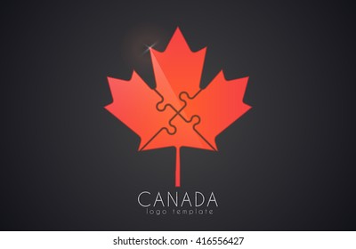 Canada logo. Maple leaf. Symbol of Canada