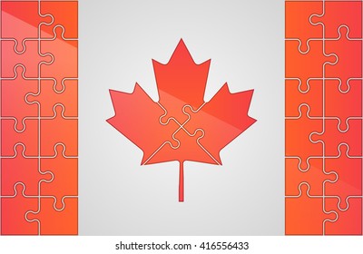 Canada logo. Maple leaf. Symbol of Canada