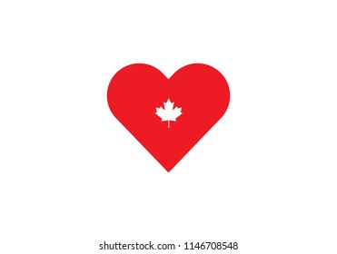 Canada love heart shape norhern america