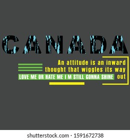 Canada love t shirt typography design vector