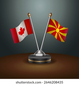 Tabela do Canadá e da Macedônia sinaliza relação com plano de fundo gradiente