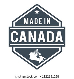 Canada Made in Product Quality Original Stamp Design Vector Art