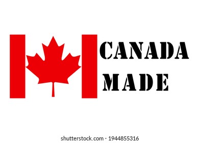 Canada made vector, Canada flag seal icon