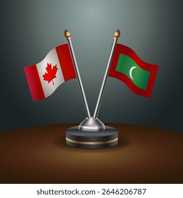Tabela do Canadá e das Maldivas sinaliza relação com plano de fundo de gradiente