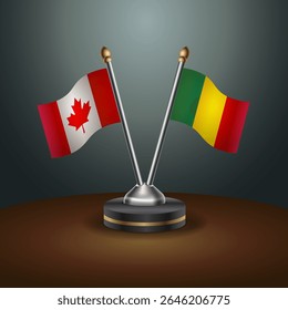 Tabela do Canadá e do Mali sinaliza relação com plano de fundo gradiente