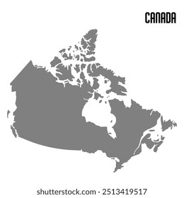 Mapa do Canadá. Design abstrato, ilustração vetorial	