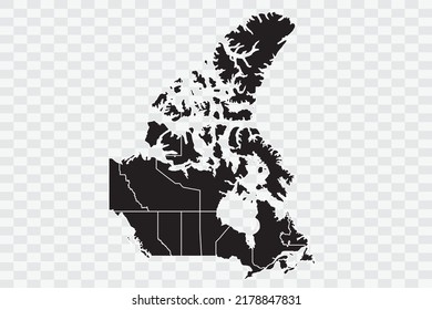 Canada Map black Color on White Backgound quality files Png 