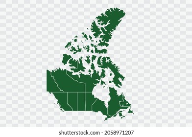 Canada Map Cambodia Map Green Color on Png Backgound