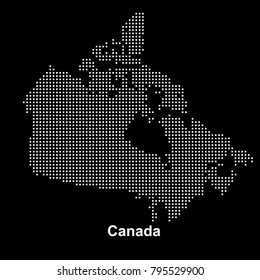 Canada Map Dots Vector Illustration Stock Vector (Royalty Free ...