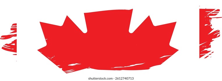 Canada Map And Flag Design Vector Silhouette, Outline Photo