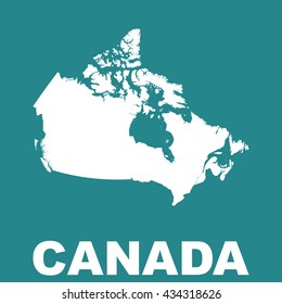 Canada map. Flat vector illustration